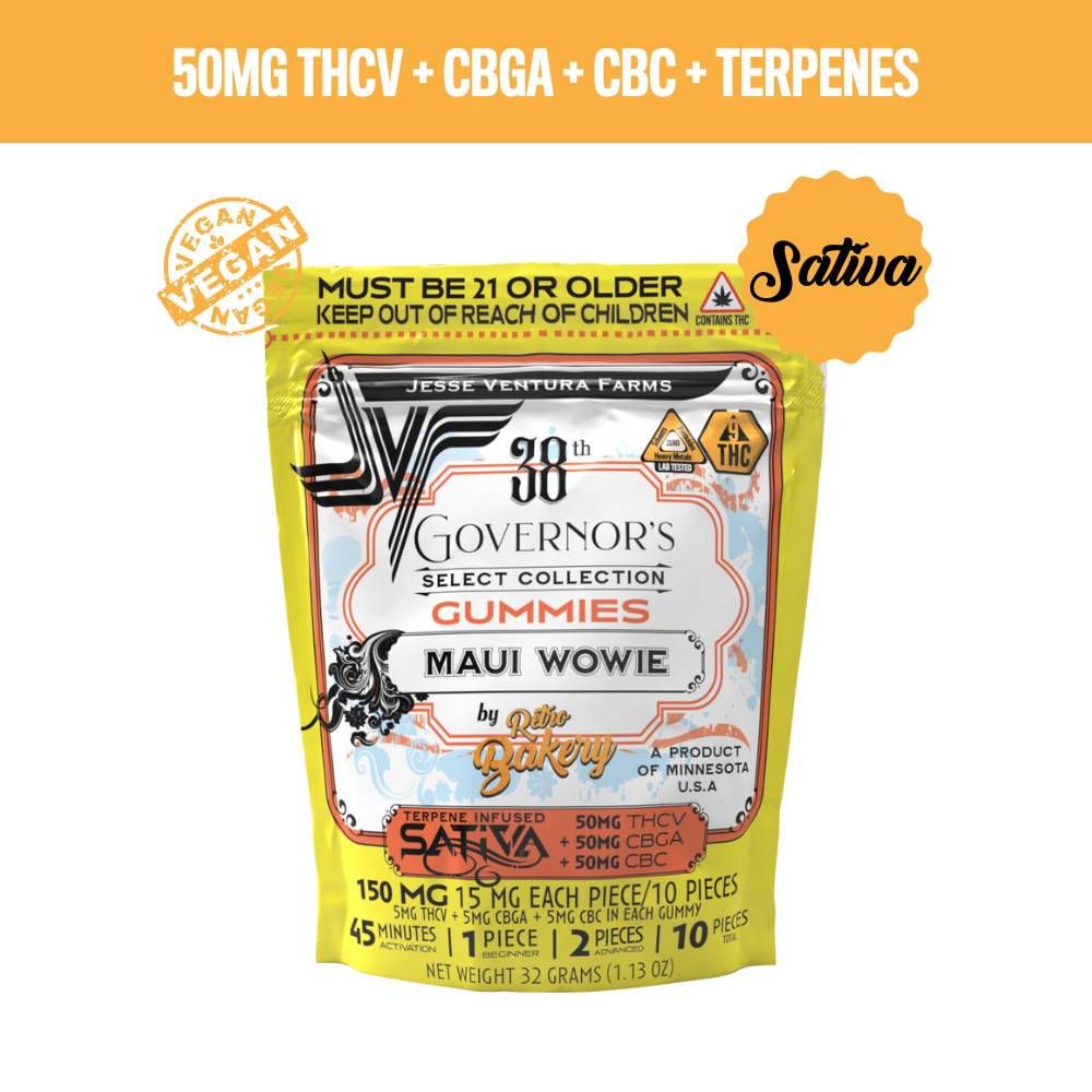 MAUI WOWIE SATIVA VEGAN GUMMIES - 10PK 150MG THCV+CBGA+CBC